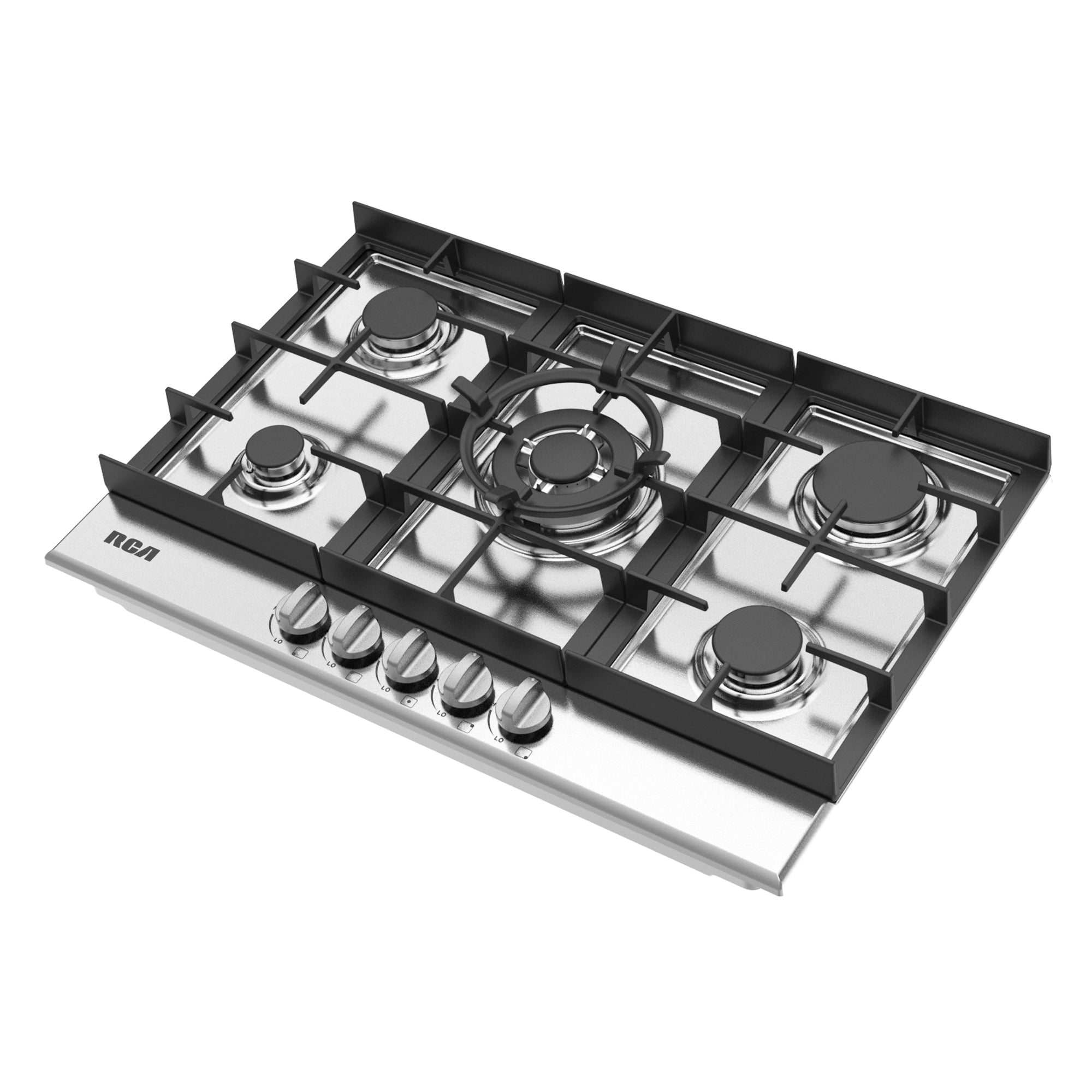 30 in. Century Collection Drop-In Gas Cooktop, 5 Burners, Cast Iron Grates, Metal Knobs in Stainless Steel