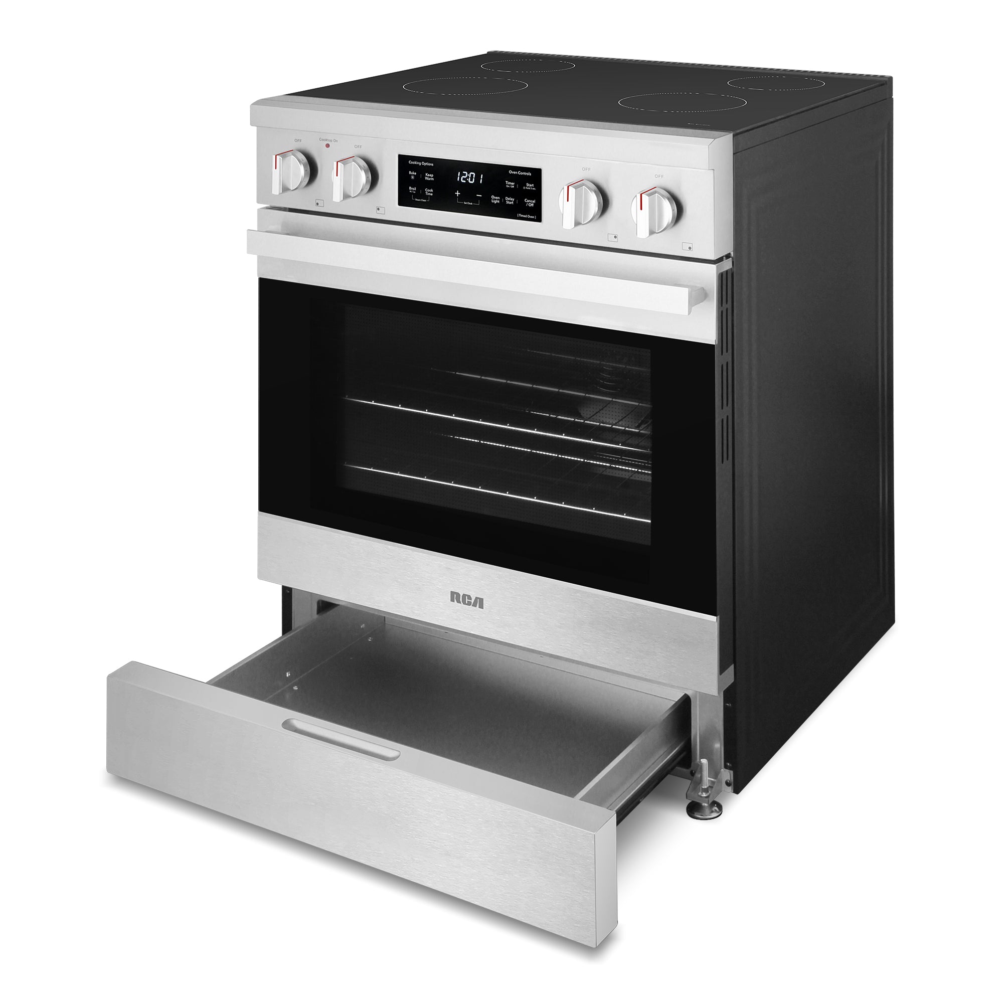 30 in. Heritage Collection 4.6 cu. ft. Electric Range with 4 Surface Burners and Convection Oven in Stainless Steel