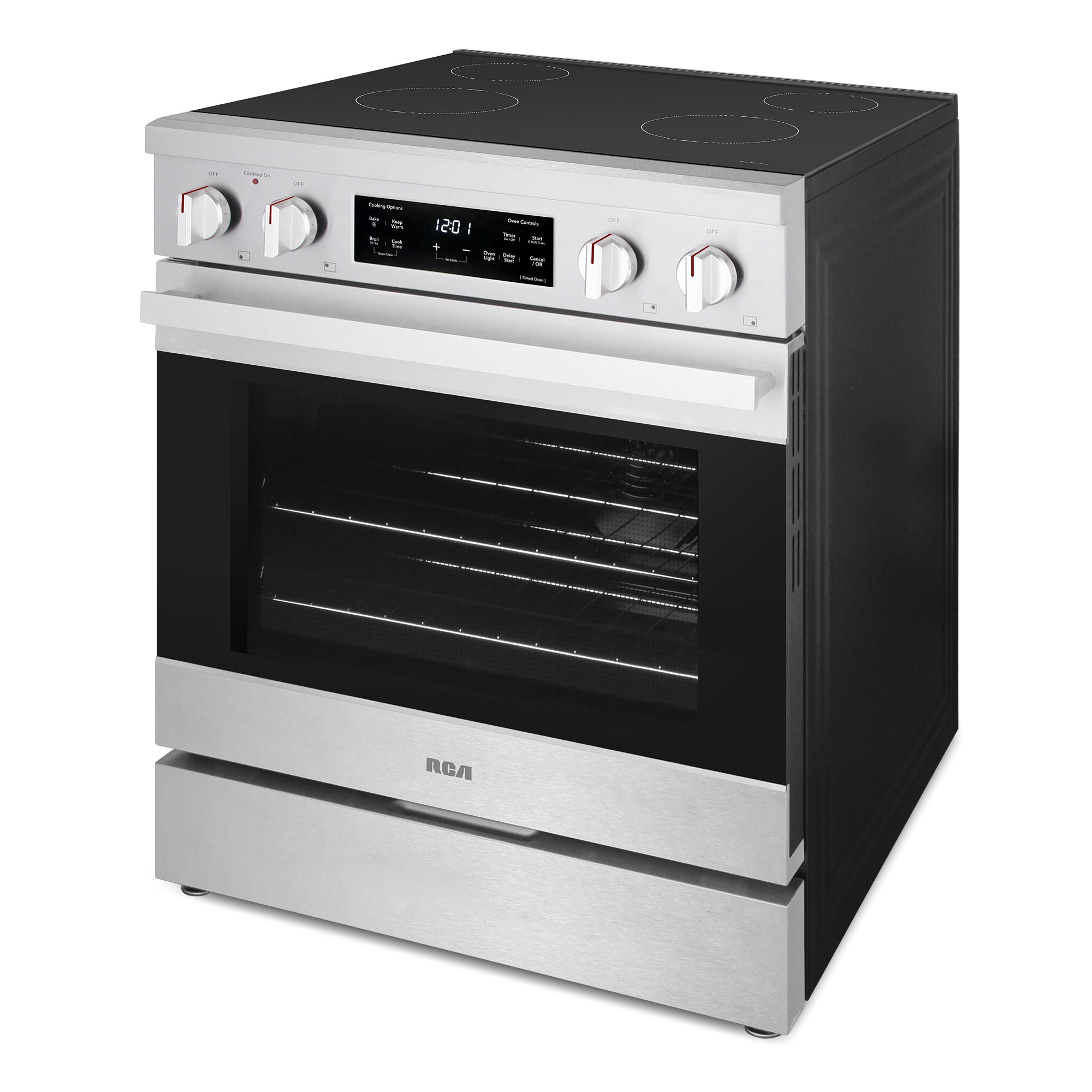 30 in. Heritage Collection 4.6 cu. ft. Electric Range with 4 Surface Burners and Convection Oven in Stainless Steel