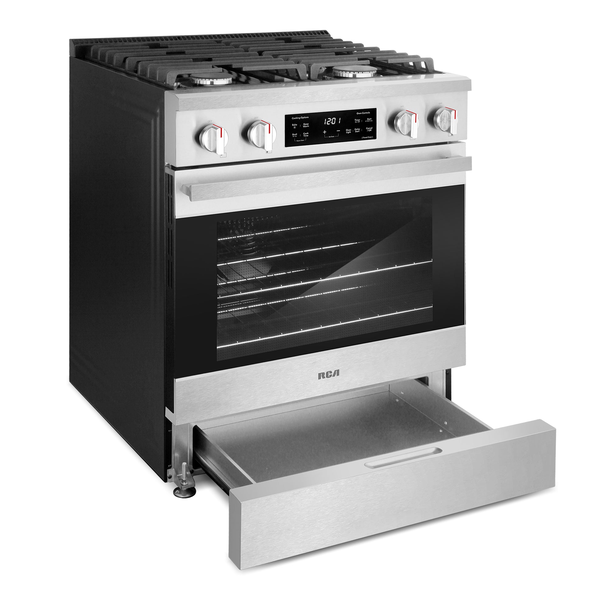 30 in. Heritage Collection 4.6 cu. ft. Gas Range with 4 Sealed Burners and Convection Oven in Stainless Steel