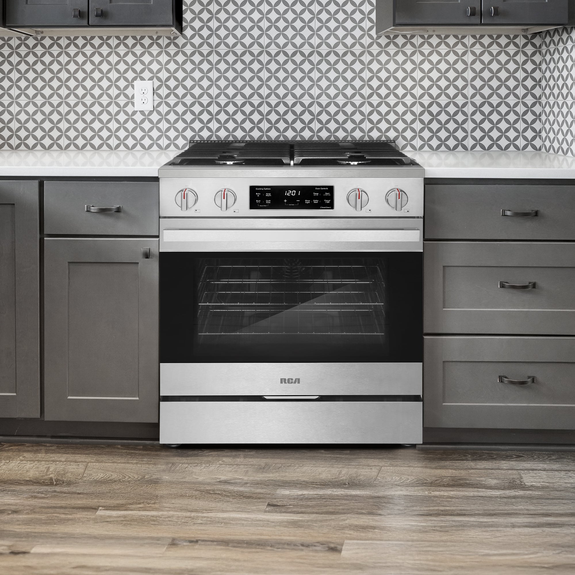 30 in. Heritage Collection 4.6 cu. ft. Gas Range with 4 Sealed Burners and Convection Oven in Stainless Steel