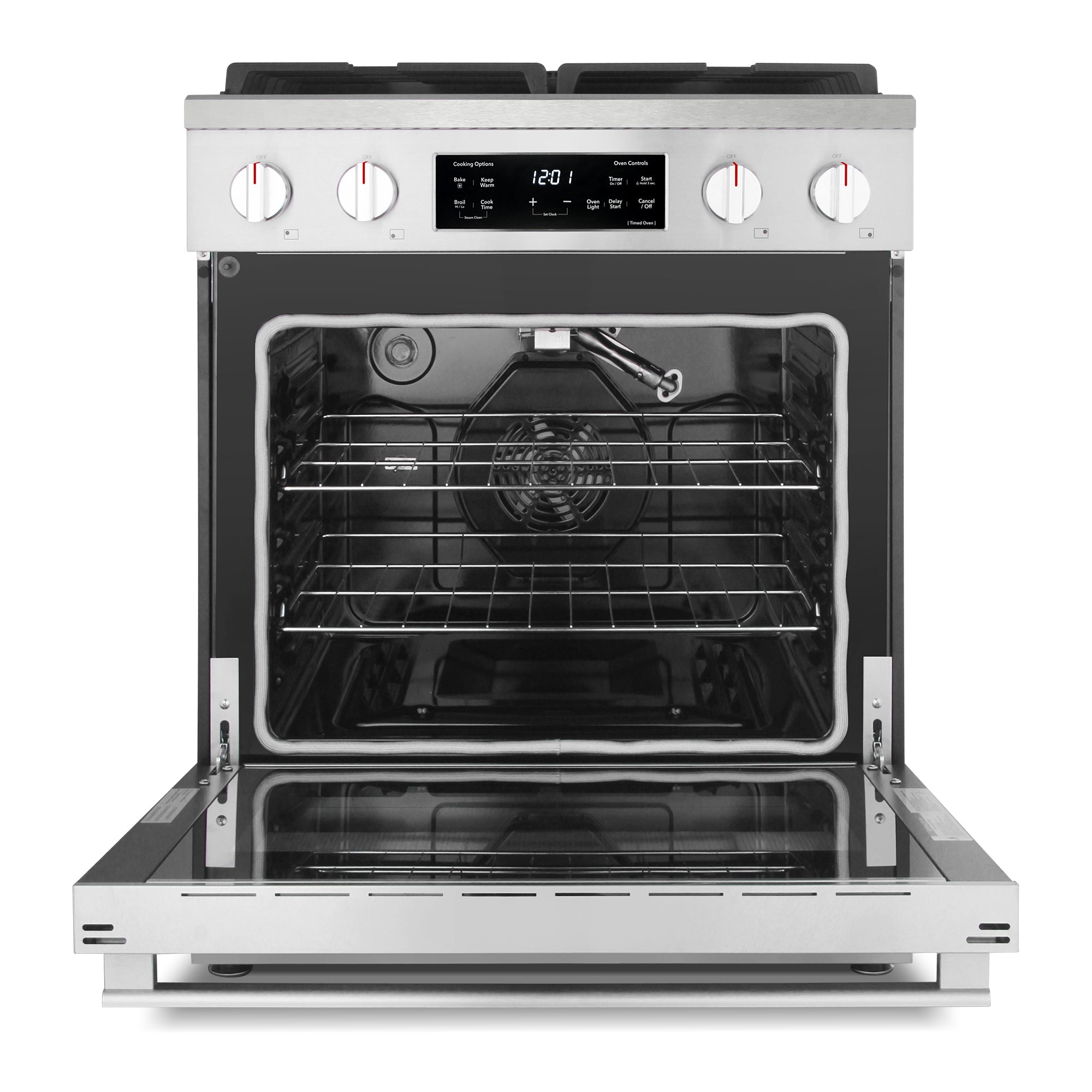 30 in. Heritage Collection 4.6 cu. ft. Gas Range with 4 Sealed Burners and Convection Oven in Stainless Steel