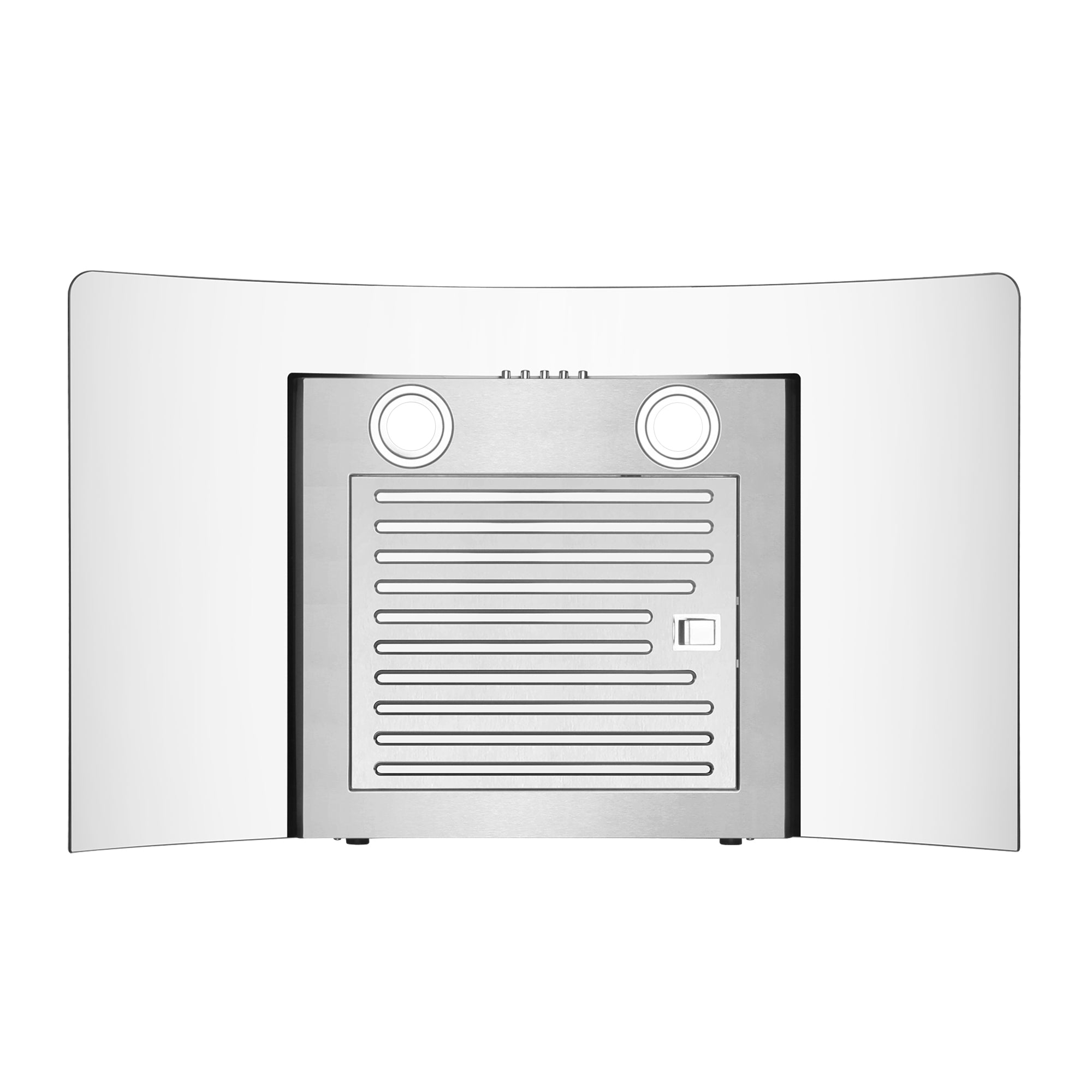 30 in. Regency Collection 400 CFM Ducted Glass Canopy Wall Mount Range Hood, Push Buttons, LEDs, Stainless Steel