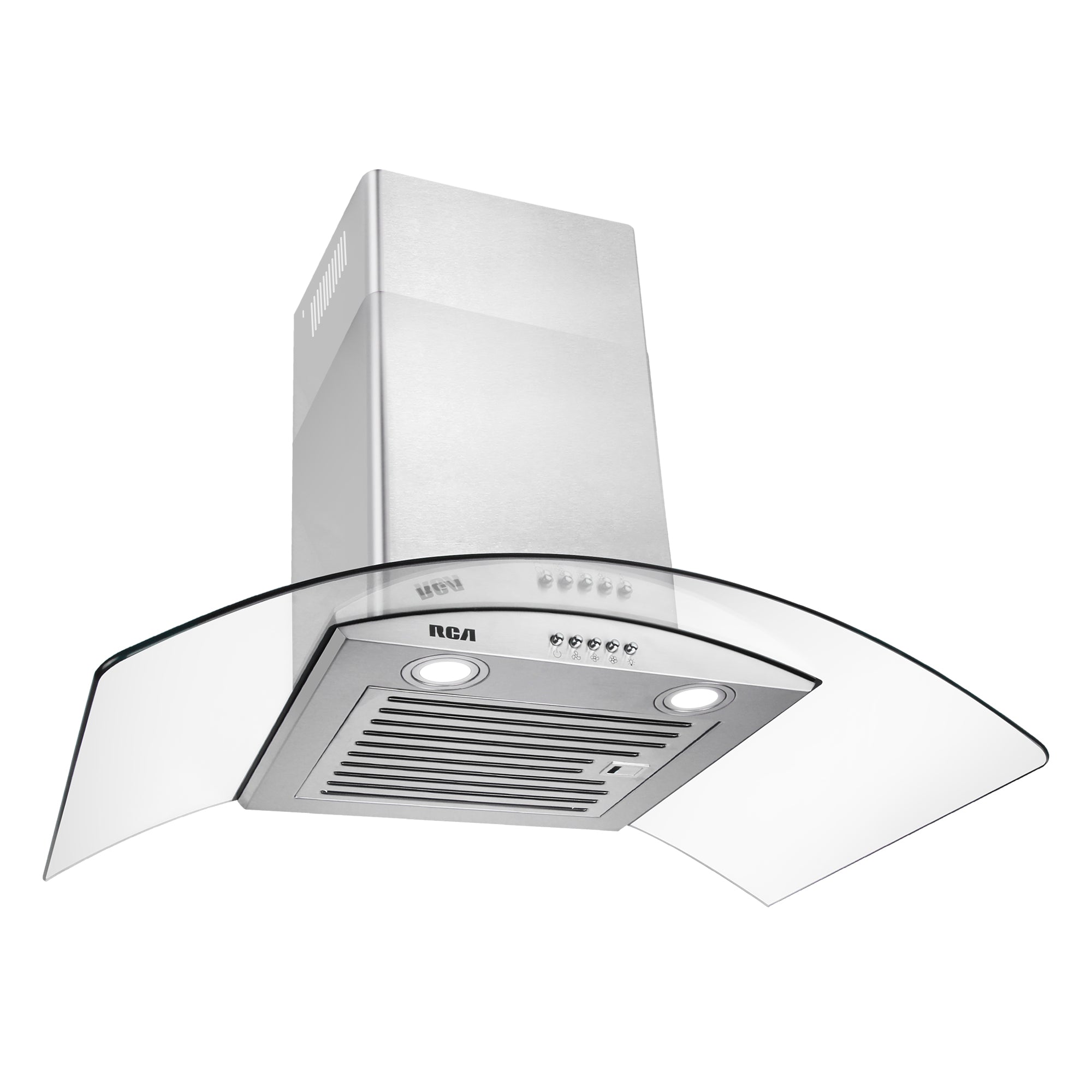 30 in. Regency Collection 400 CFM Ducted Glass Canopy Wall Mount Range Hood, Push Buttons, LEDs, Stainless Steel