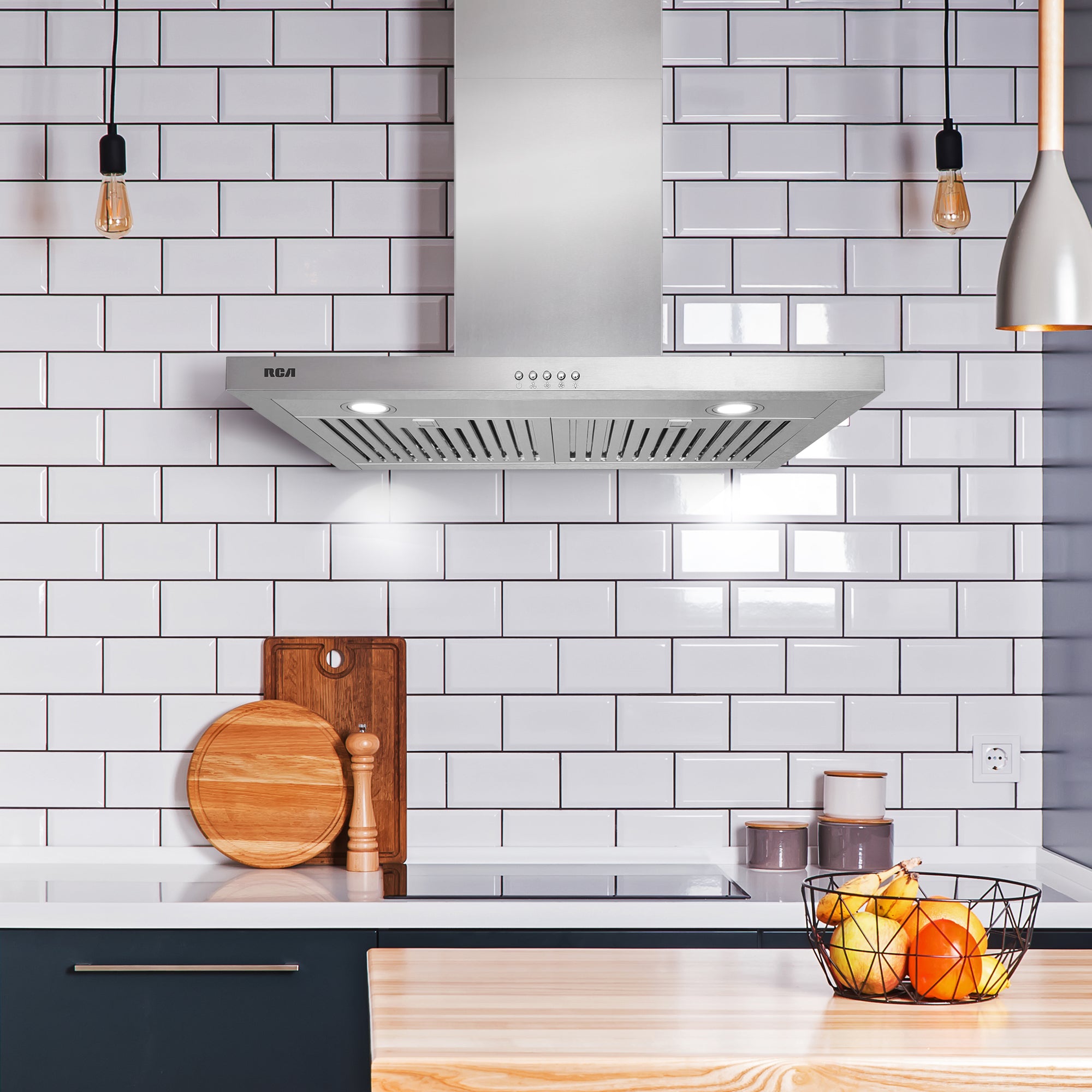 30 in. Sterling Collection 400 CFM Ducted T-Shape Wall Mount Range Hood, Push Buttons, LEDs, Stainless Steel