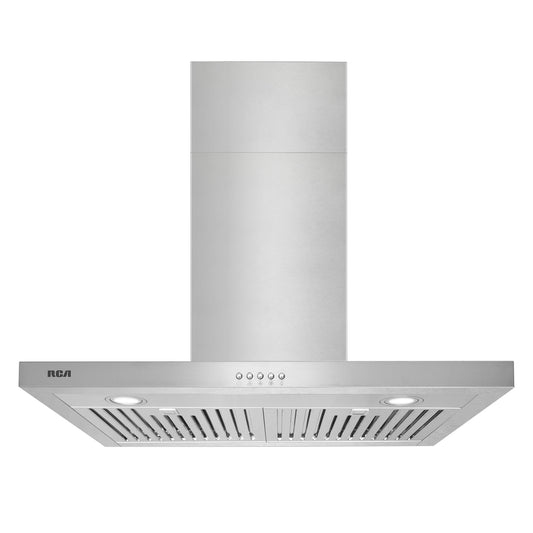 30 in. Sterling Collection 400 CFM Ducted T-Shape Wall Mount Range Hood, Push Buttons, LEDs, Stainless Steel