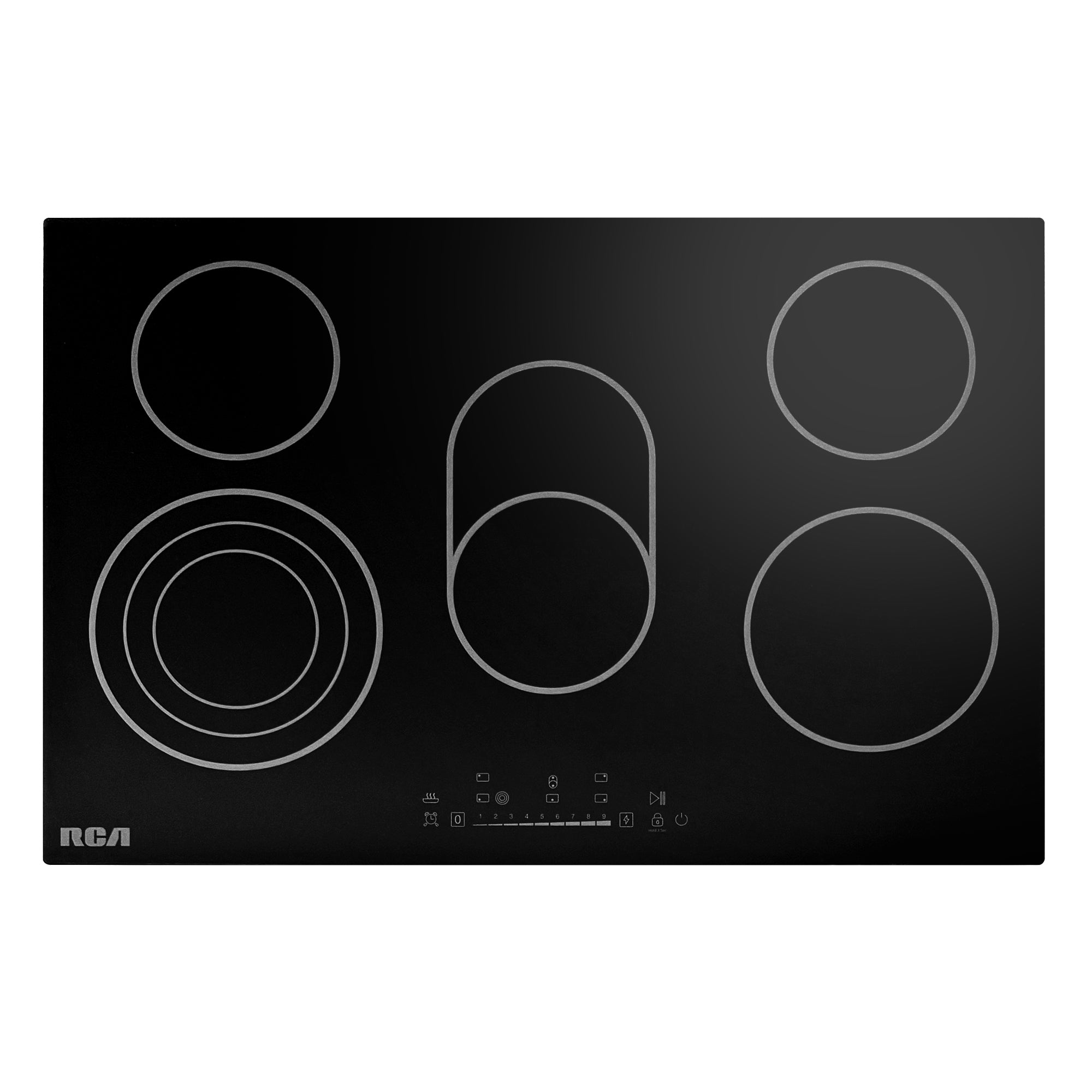 30 in. Sterling Collection Drop-In Electric Ceramic Glass Cooktop, 5 Burners, Triple Zone Element, Sync Burner