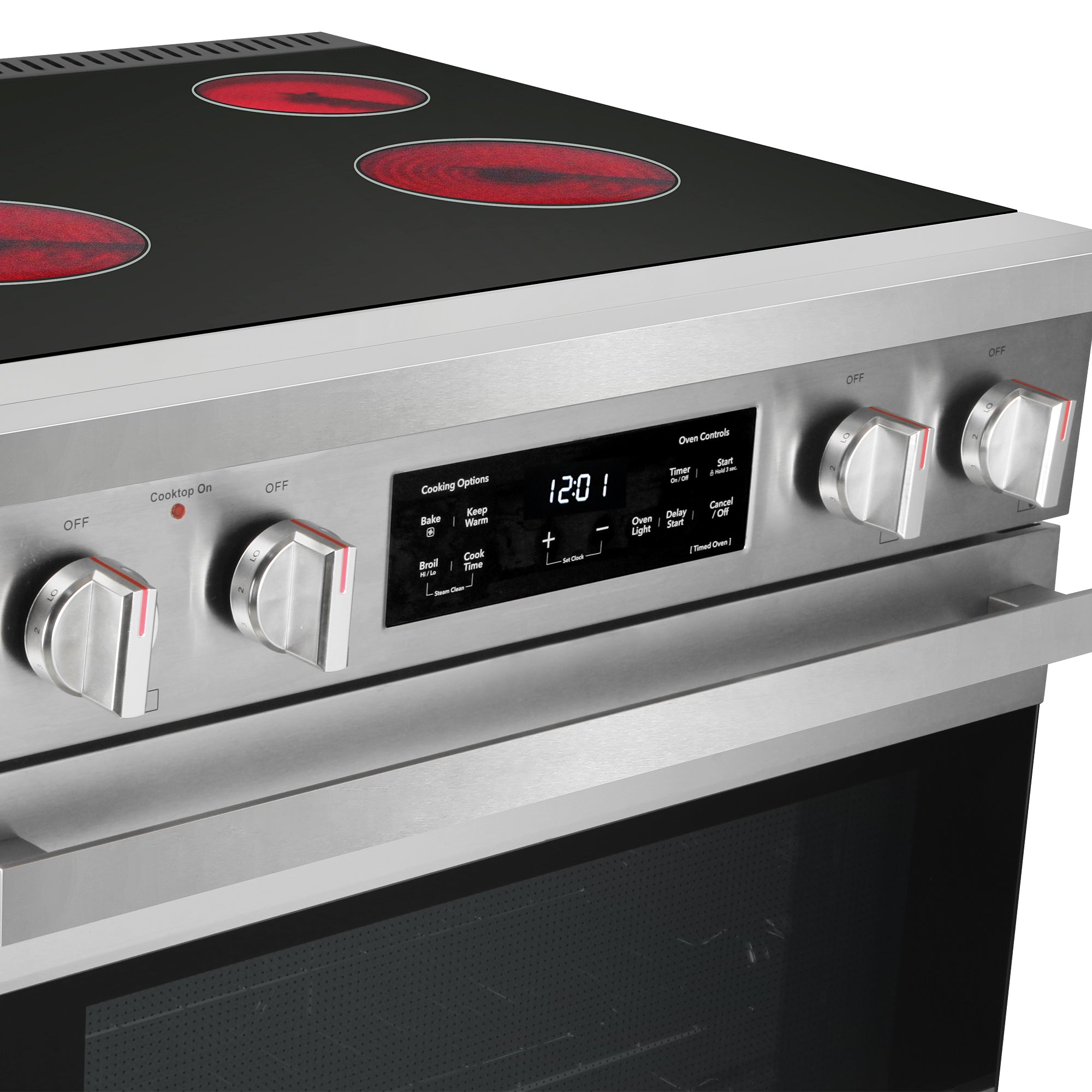 30 in. Heritage Collection 4.6 cu. ft. Electric Range with 4 Surface Burners and Convection Oven in Stainless Steel